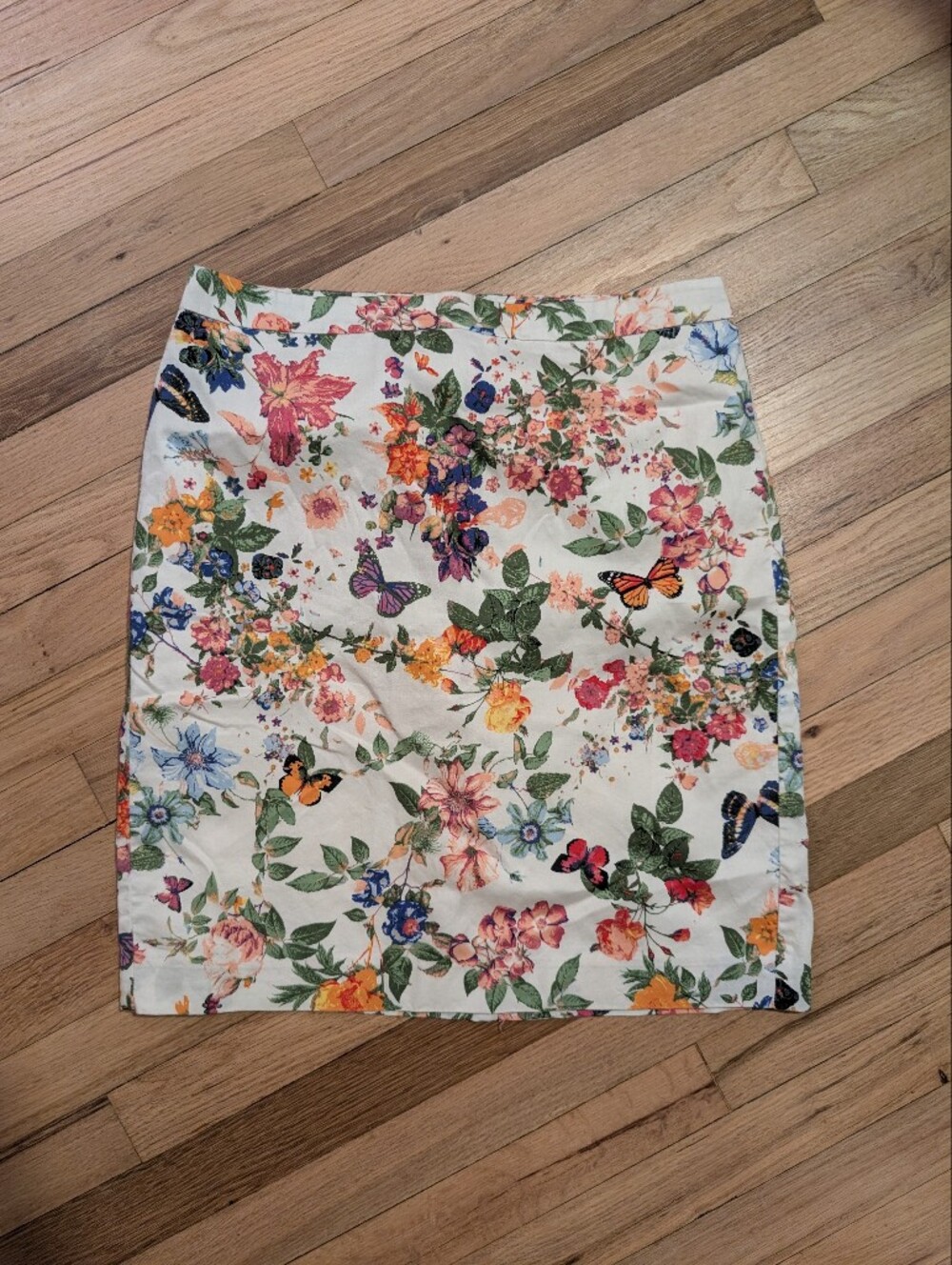 Floral & Butterfly Pencil Skirt